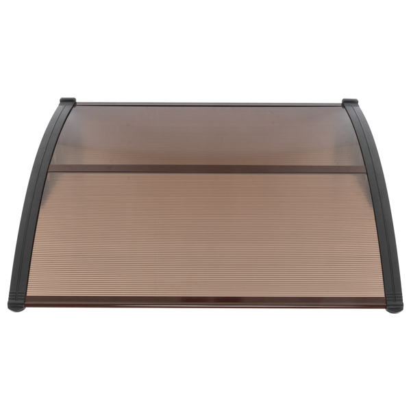 100*96cm 棕色板黑色支架/全棕色铝条 雨篷 塑料支架 阳光板 N001-10