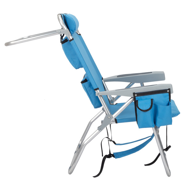  蓝色 沙滩椅 牛津布 银白色铝管 63*70*99cm 100kg 加高款 N001-35