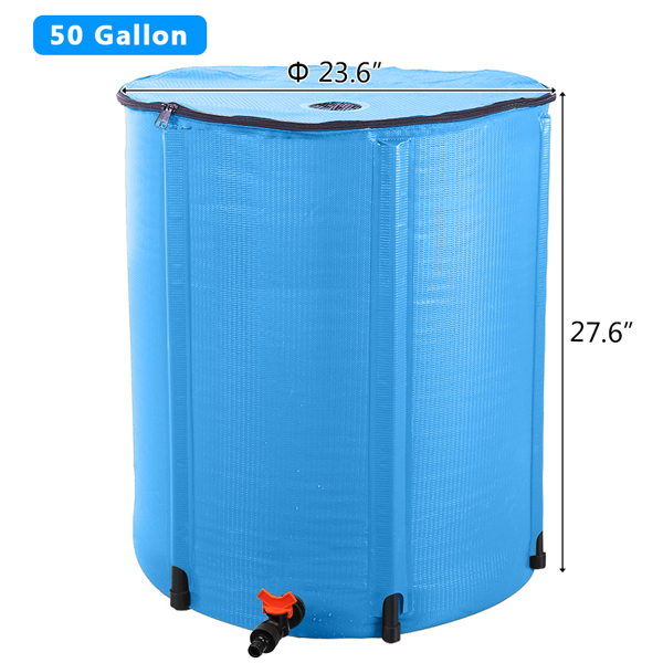  50 Gallon 蓝色 集雨桶 可折叠-3