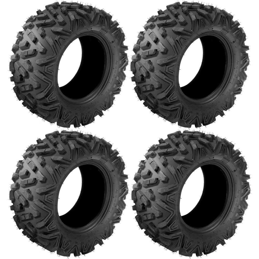 Set of 4 ATV UTV Tires 25x8-12 25x8x12 Front & 25x10-12 25x10x12 Rear 6PR