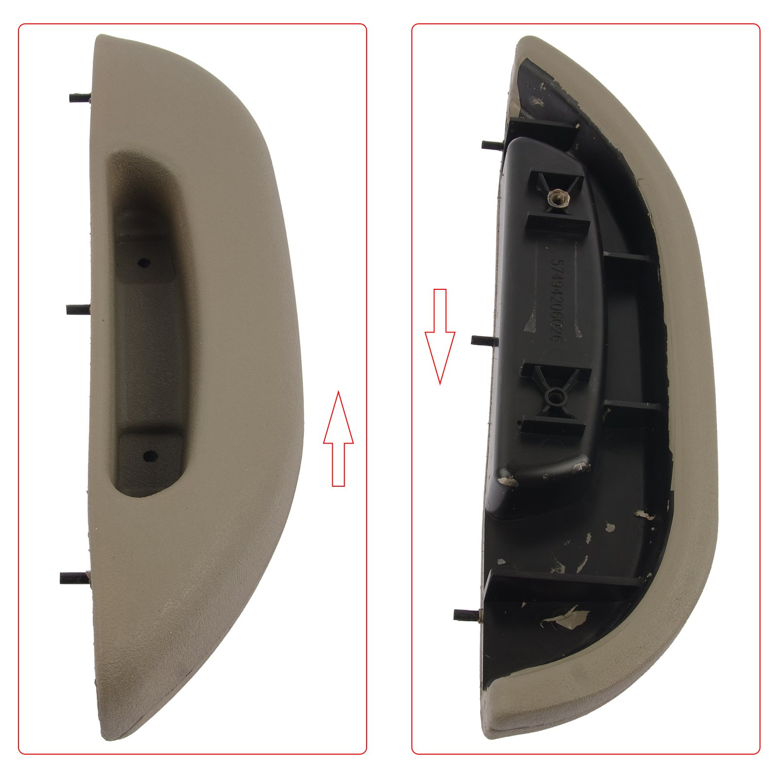 前门扶手 Inside Interior Door Armrest Front Right Fits Chevy GMC Express Savana Pewter 12376630