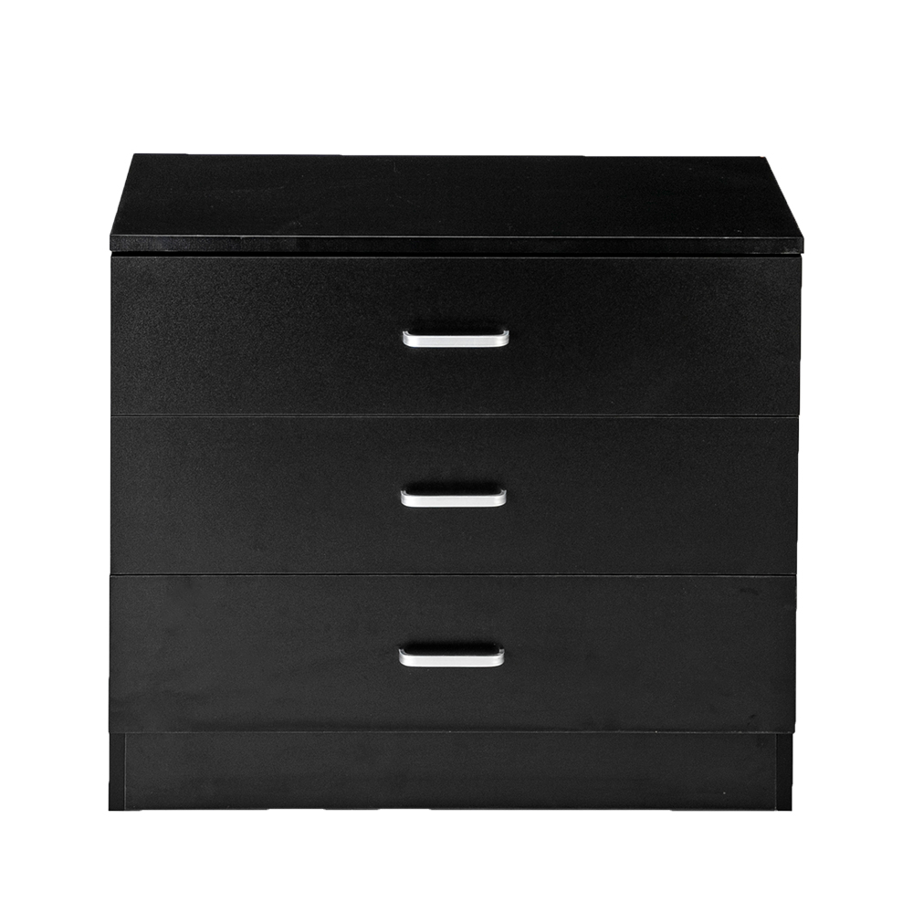 Wood Simple 3-Drawer Dresser Black