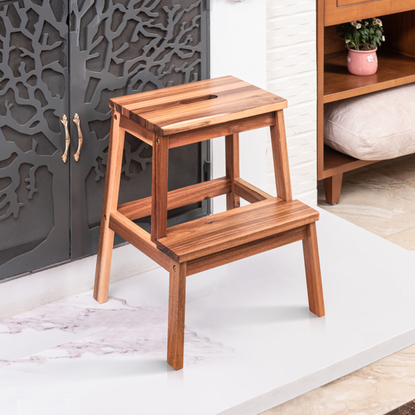 木制两步凳小尺寸矩形顶部厨房客厅餐桌沙发副凳客厅床边重量高达250磅-24