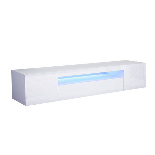 200CM电视柜带LED灯白色-1