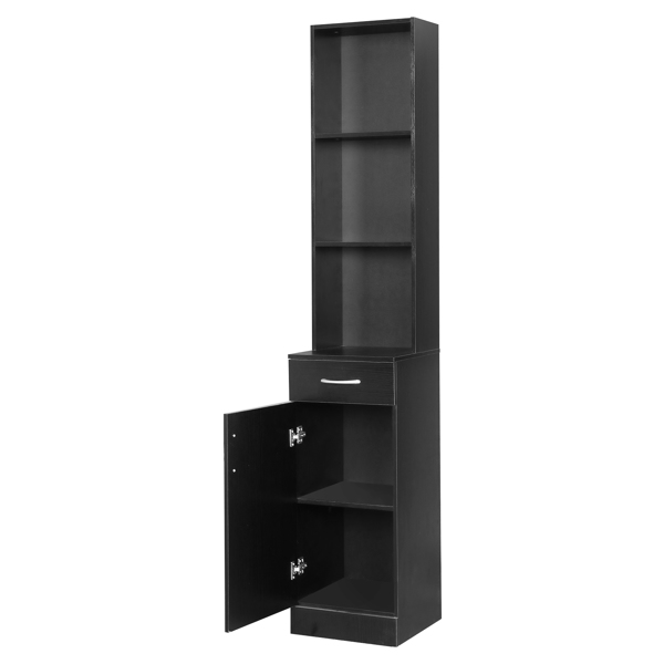  黑色 浮雕三胺面密度板 一门 一抽 三格 高柜 浴室立柜 N201-3