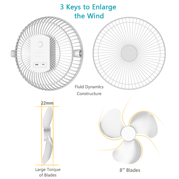 小风扇8寸 10000mAh夹扇-5