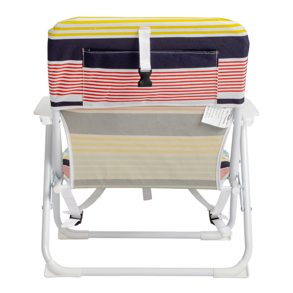  彩色 沙滩椅 牛津布  白色铁框架 小尺寸   56*60*63cm 100kg N001  -4