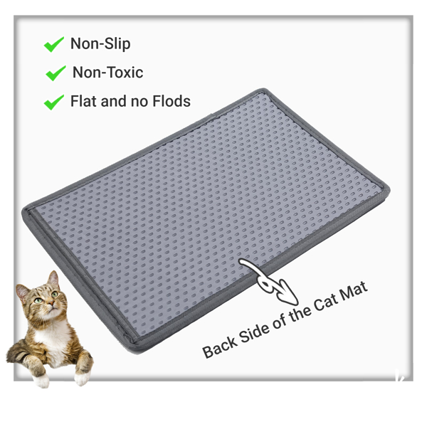 双层米粒状猫砂垫，猫砂清洁垫，猫砂盆垫子防溅垫过滤垫（JYD-GT-MSD-GREY同款）-3