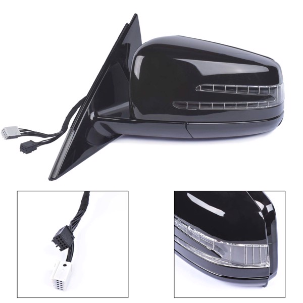 后视镜 Left Side RearView Mirror Manual Folding Paintable for Mercedes  E350 E550 E400 Sedan 2010-2016 2128101976 -1