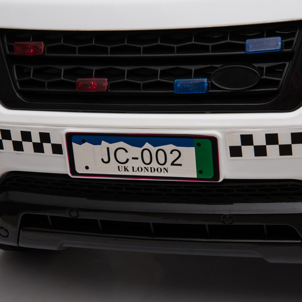  双驱 12V  7Ah 警车 带2.4G遥控 白色 JC002-12