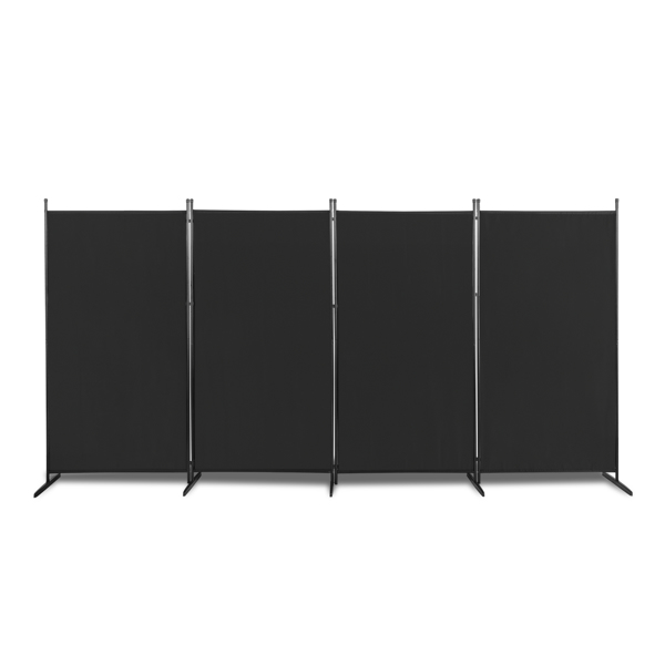  6FT 黑色 四折 160g涤纶布 塑料脚 碳素钢边框 可折叠 屏风-10