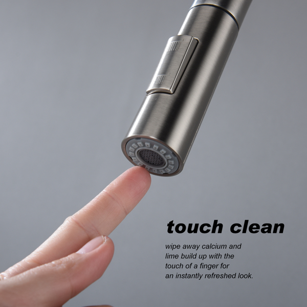  用下拉式喷雾器触摸厨房水龙头Touch Kitchen Faucet with Pull Down Sprayer-Brushed Nickel-6
