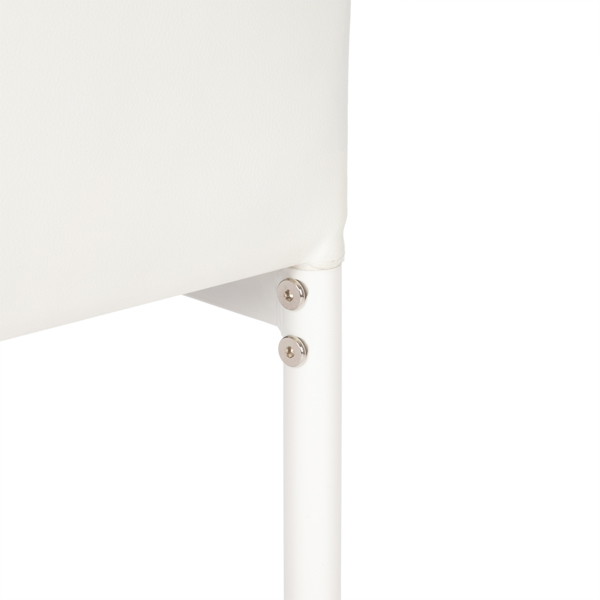 4pcs 高靠背横线餐椅 白色 + 简易餐桌玻璃桌面120*70*75CM 白色 餐桌椅套装（替换编码：76402543）-18