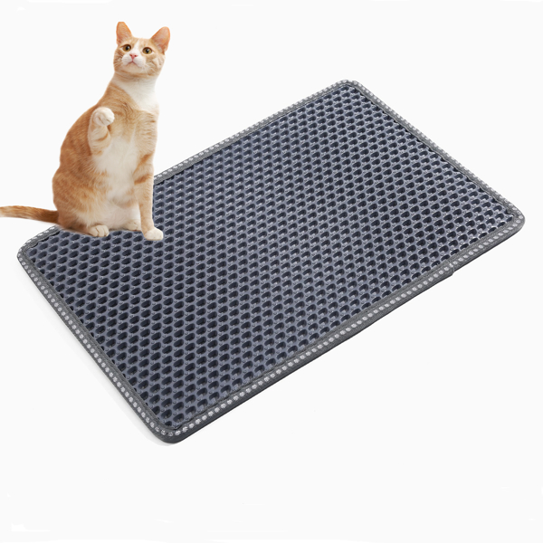 双层米粒状猫砂垫，猫砂清洁垫，猫砂盆垫子防溅垫过滤垫（JYD-GT-MSD-GREY同款）-1
