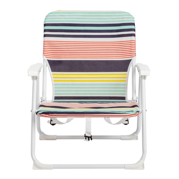  彩色 沙滩椅 牛津布  白色铁框架 小尺寸   56*60*63cm 100kg N001  -2