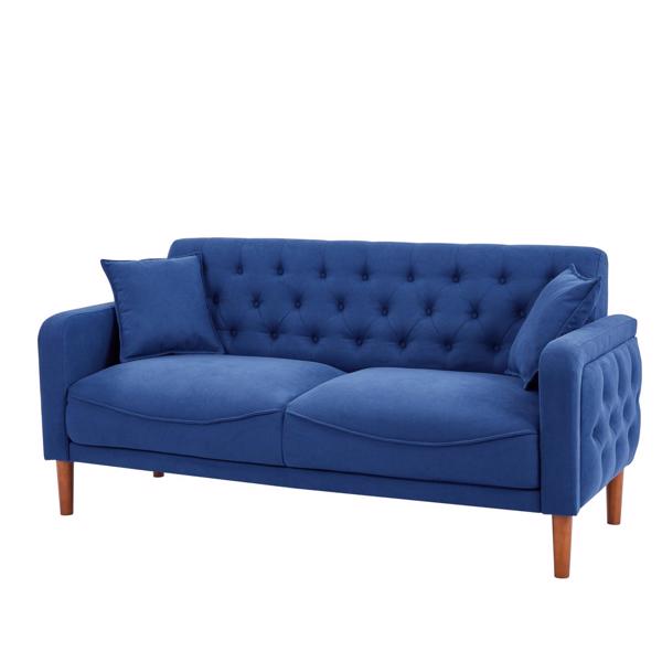 77.95“海绵软垫沙发-蓝色（实木腿可拆卸）-4