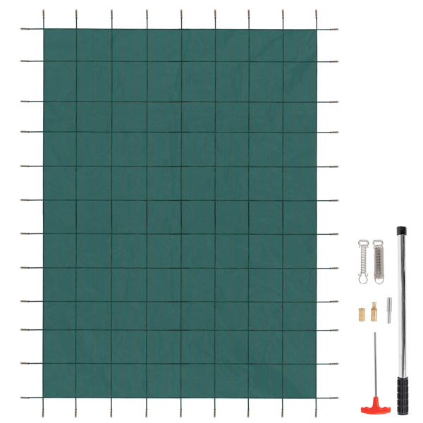  18x36ft 绿色 长方形 泳池盖膜 N001-2