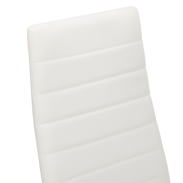  4pcs 靠背坐垫横线缝纫装饰 PU革 圆管 餐椅 白色 N201（替换编码：86358020）-7