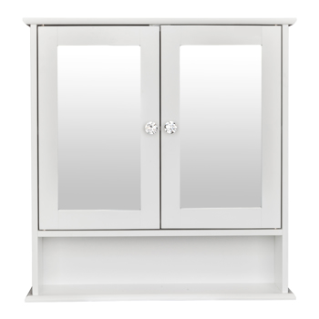  白色 油漆面密度板 双镜门 浴室壁柜 N201