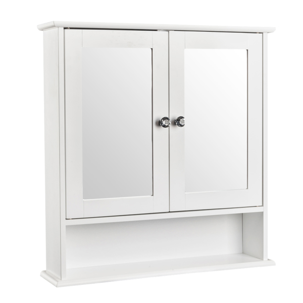  白色 油漆面密度板 双镜门 浴室壁柜 N201-5