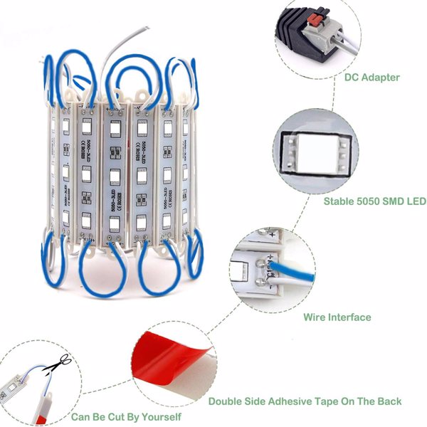 LED防水模组灯 ，一板60灯 10ft 蓝色(周末不发货)-2