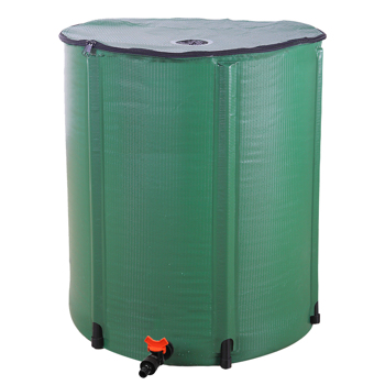  50Gallon 绿色 PVC 集雨桶 60*60*70cm 圆柱形 庭院 欧洲 N001