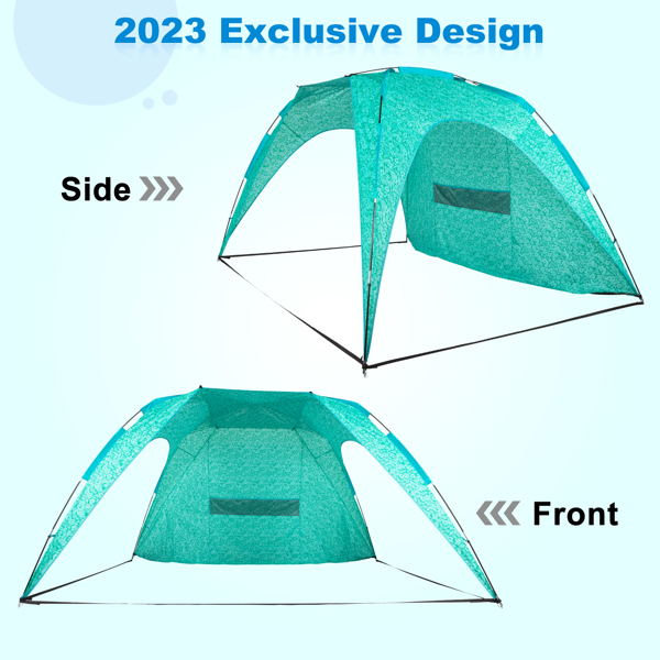  350*250*200cm 花色 沙滩遮阳篷 纤维杆 涤纶布 方形 N001-30