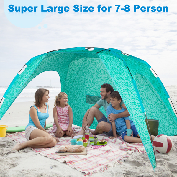  350*250*200cm 花色 沙滩遮阳篷 纤维杆 涤纶布 方形 N001-35