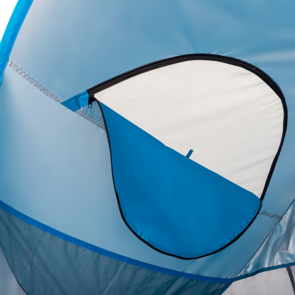  221*160*118cm 蓝白色 沙滩遮阳篷 纤维杆 涤纶布 船形 N001-13