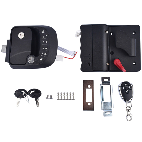 房车密码锁 With Remote RV Keyless Entry Door Lock Latch Handle Knob Deadbolt Camper Trailer-3