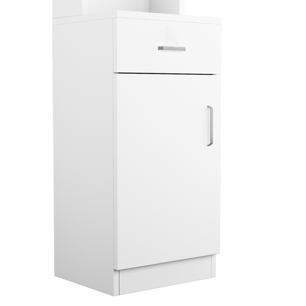  白色 浮雕三胺面密度板 一门 一抽 三格 高柜 浴室立柜 N201-6