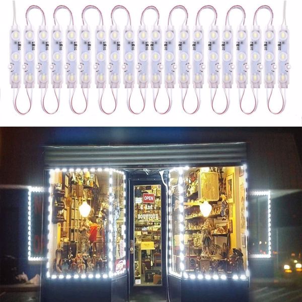 DC 12V 5730 透镜模组3灯 DC公母接 白光(周末不发货)