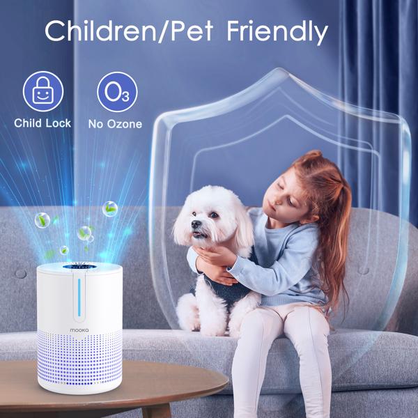 MOOKA M01 空气净化器 白色  (temu, walmart, amz TIKTOK  禁售，最低零售价39.99）-8