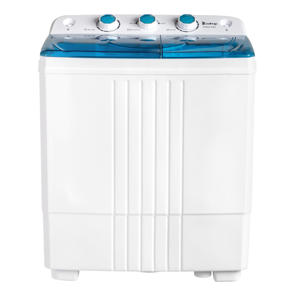  美规 XPB45-428S 20lbs (12lbs 8lbs) 洗衣机 110V 110V,400W 双桶 带排水泵 塑料 蓝色盖板 半自动-2