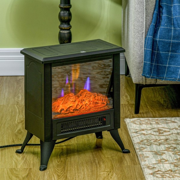 电壁炉加热器LED火焰壁炉炉 黑色-AS （Swiship-发货）（WalMart禁售）-7