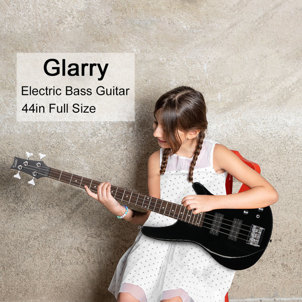 【AM不售卖】Glarry GIB 4弦 开放式双-双拾音器 黄酸枝指板 IB贝司 透明黑-2