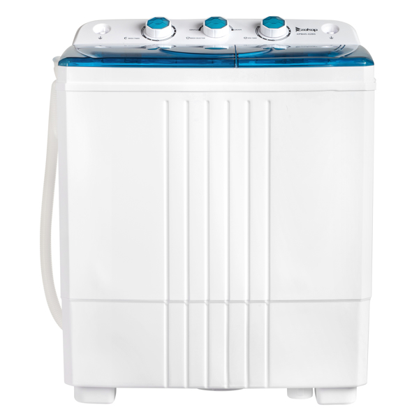  美规 XPB45-428S 20lbs (12lbs 8lbs) 洗衣机 110V 110V,400W 双桶 带排水泵 塑料 蓝色盖板 半自动-1