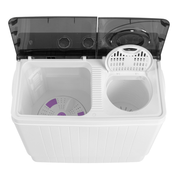  美规 XPB65-2288S 26lbs（18lbs 8lbs） 洗衣机 110V 110V,420W 双桶 带排水泵 仪表盖板条 塑料 黑色盖板 带白色圆环 半自动-3