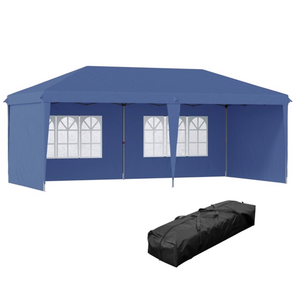 10'x 20'带4个侧墙的弹出式雨棚派对帐篷，蓝色-AS （ Amazon Shipping）（WalMart禁售）（周末不发货）-5