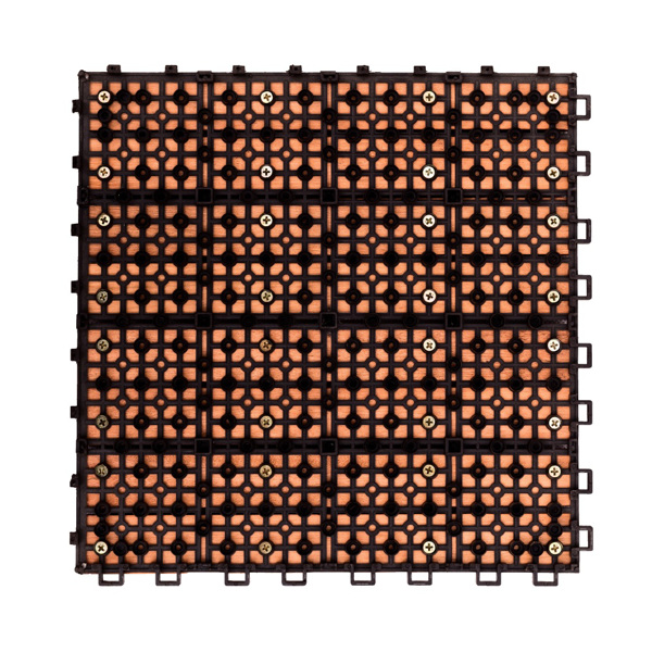 红褐色木质联锁甲板瓷砖（一套10块瓷砖）-AS （Swiship-发货）（WalMart禁售）-4