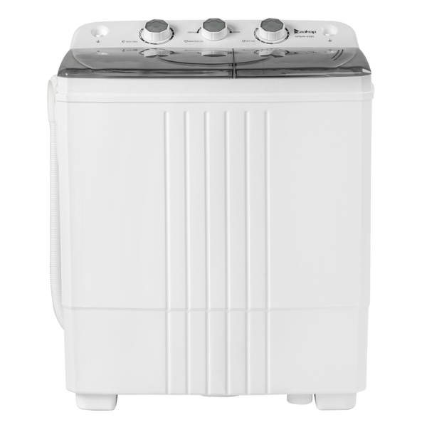  美规 XPB45-428S 20lbs (12lbs 8lbs) 洗衣机 110V 110V,400W 双桶 带排水泵 塑料 灰色盖板 半自动-1