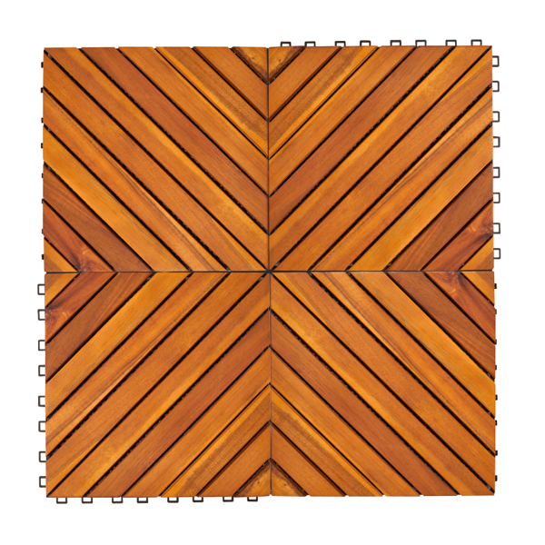 12斜片Acacia联锁甲板瓷砖（一套10块瓷砖）-AS （Swiship-发货）（WalMart禁售）-3