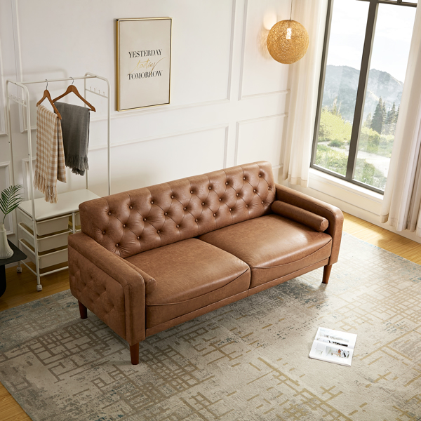舒适真皮PU沙发床、坚固耐用沙发椅，适用于客厅、会客室。-3