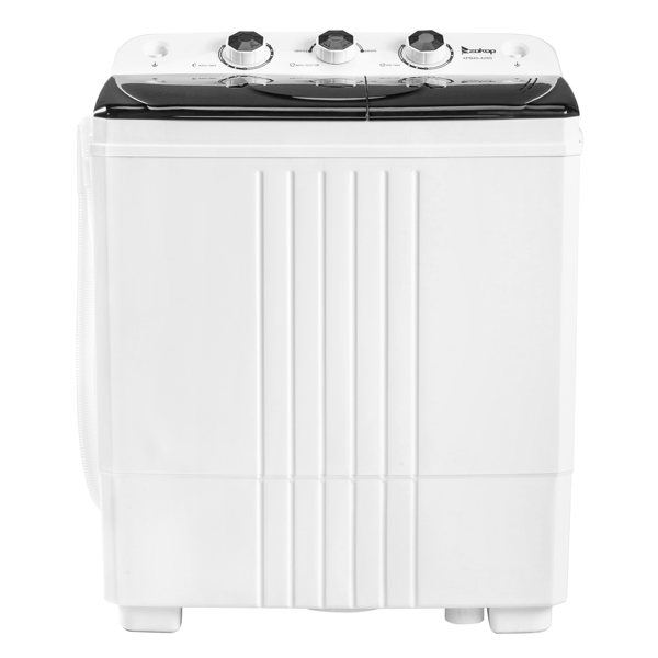  美规 XPB45-428S 20lbs (12lbs 8lbs) 洗衣机 110V 110V,400W 双桶 带排水泵 塑料 黑色盖板 半自动-1