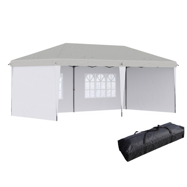 10'x 20'带4个侧墙的弹出式雨棚派对帐篷，白色-AS （ Amazon Shipping）（WalMart禁售）（周末不发货）-1