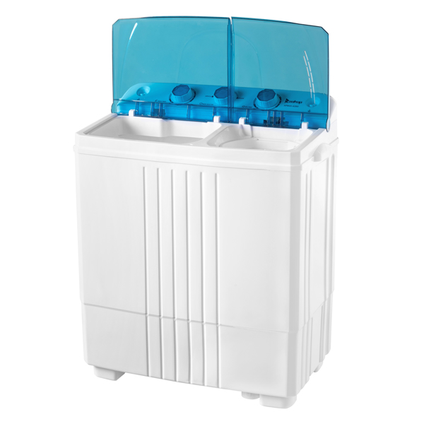  美规 XPB45-428S 20lbs (12lbs 8lbs) 洗衣机 110V 110V,400W 双桶 带排水泵 塑料 蓝色盖板 半自动-3