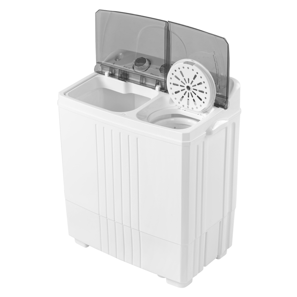  美规 XPB45-428S 20lbs (12lbs 8lbs) 洗衣机 110V 110V,400W 双桶 带排水泵 塑料 灰色盖板 半自动-4