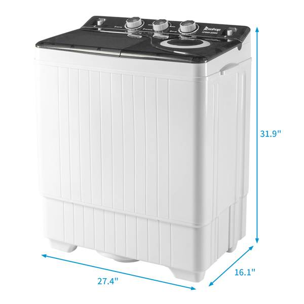  美规 XPB65-2288S 26lbs（18lbs 8lbs） 洗衣机 110V 110V,420W 双桶 带排水泵 仪表盖板条 塑料 黑色盖板 带白色圆环 半自动-7