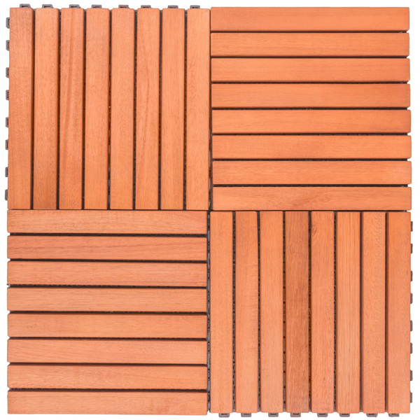 红褐色木质联锁甲板瓷砖（一套10块瓷砖）-AS （Swiship-发货）（WalMart禁售）-3
