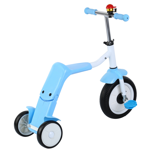 自行车踏板车二合一蓝色-5